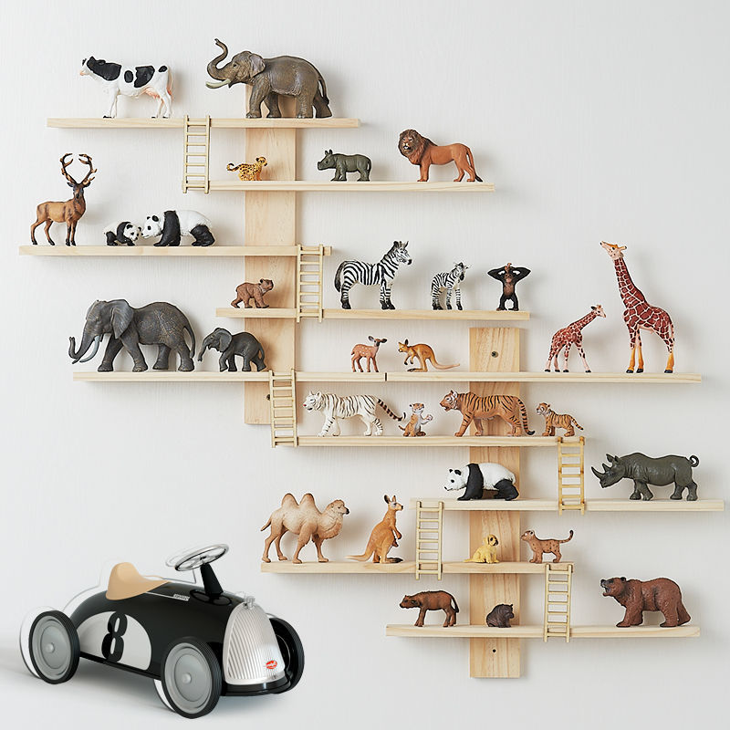 Pop Display Shelf - เด็กสัตว์ชั้นวางจอแสดงผลสําหรับ POP Figures ชั้นวางสัตว์เครื่องประดับ Rack ตกแต่ง