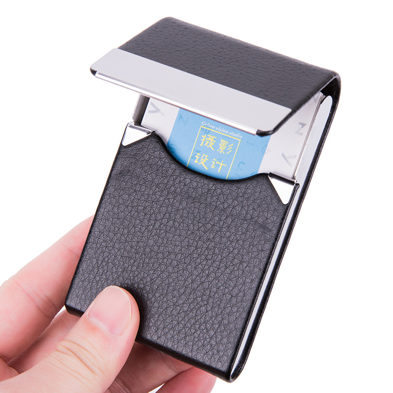 Card Top Loader - 1 PC ผู้ถือบัตรธุรกิจกรณี Man Slim PU
