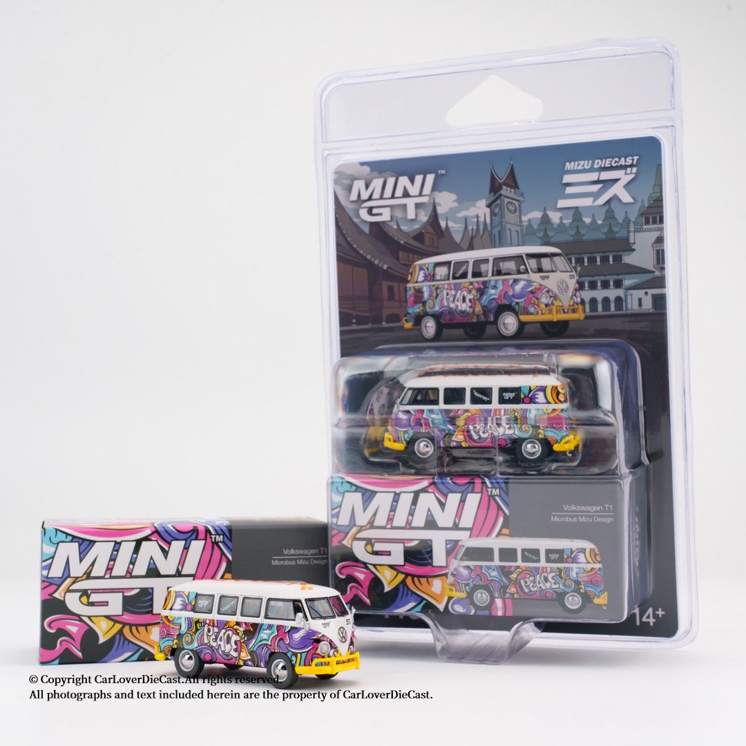 Die Cast Car 1 64 - MINIGT 1:64 รถตู้ Volkswagen T1 รุ่น