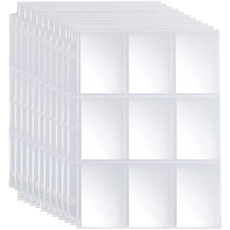 Trading Card Binder - 50pcs 9 กระเป๋า Trading GAMING การ์ดกระเป๋าสตางค์อัลบั้ม