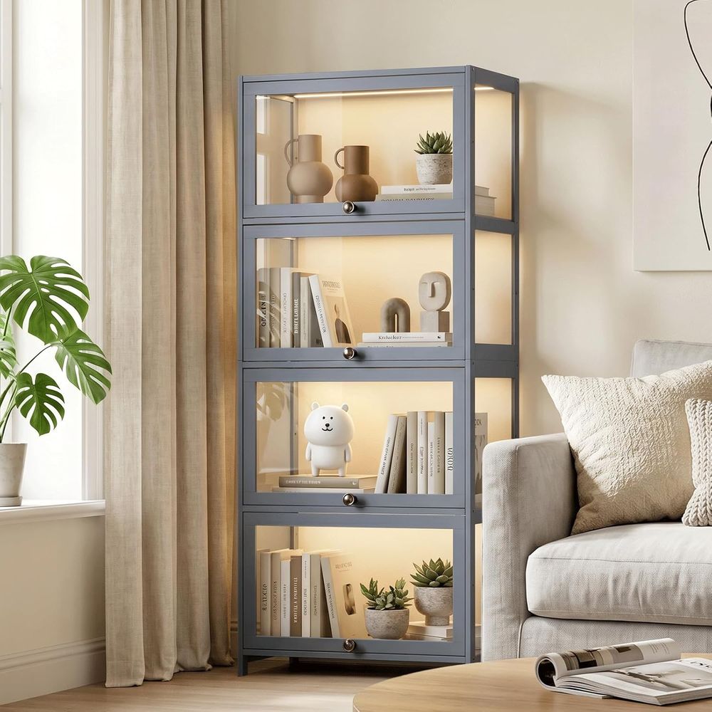 Display Case Acrylic - ตู้โชว์อะคริลิค 4 ชั้น สำหรับของสะสม ตู้โชว์ใส เหมาะสำหรับห้องนั่งเล่น
