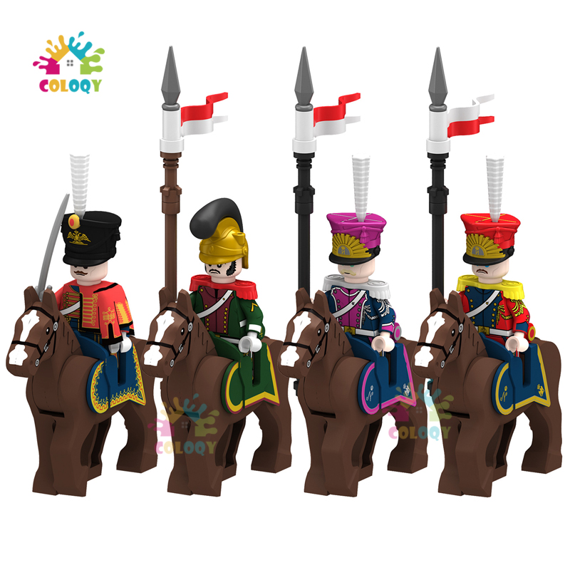 Lego Minifigure Holder - ของเล่นเด็ก Napoleonic Cavalry Building Blocks War