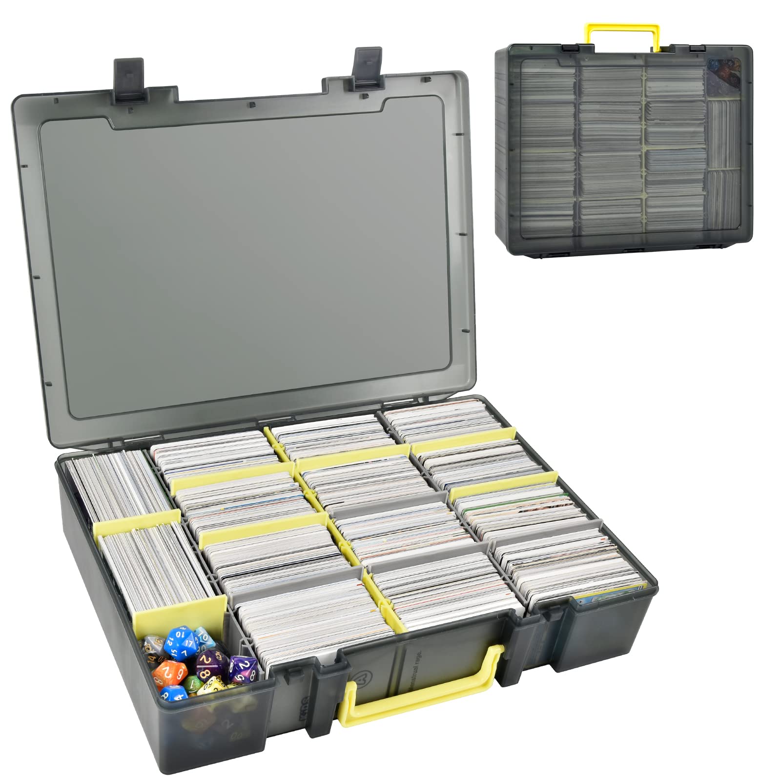 Trading Card Binder - กล่องเก็บการ์ดใส 2300+ ใบ พร้อมช่องแบ่ง 12 ช่อง