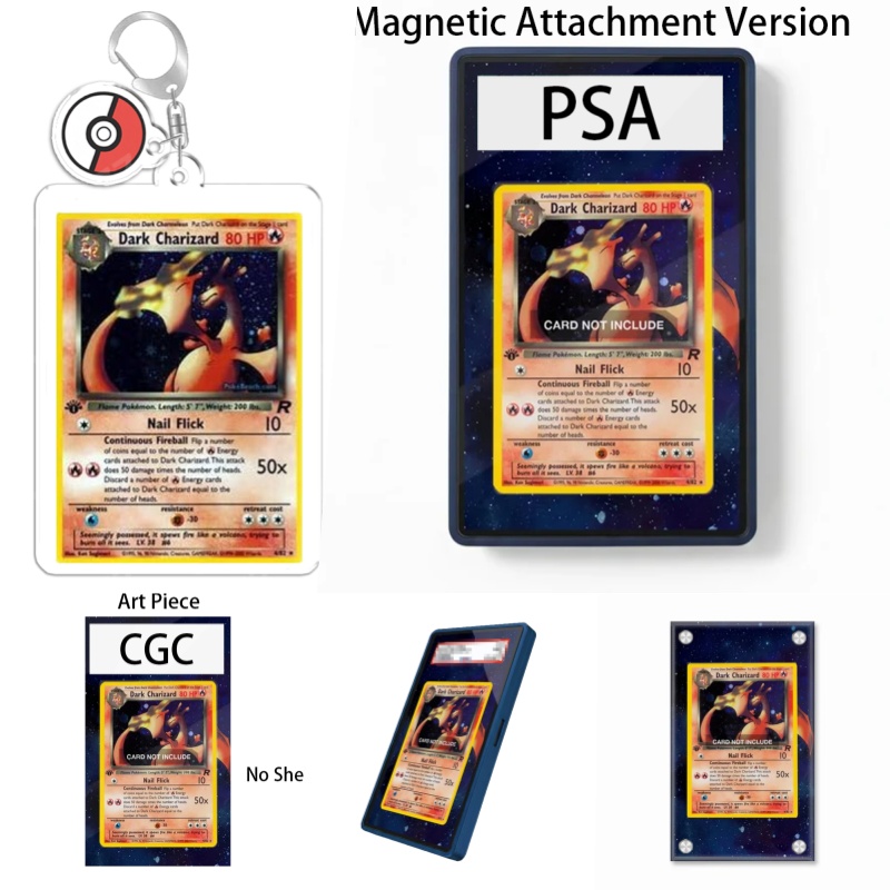 Display Case Acrylic - กล่องอะคริลิคใส่การ์ดโปเกมอน TCG ลาย Rocket Dark Charizard