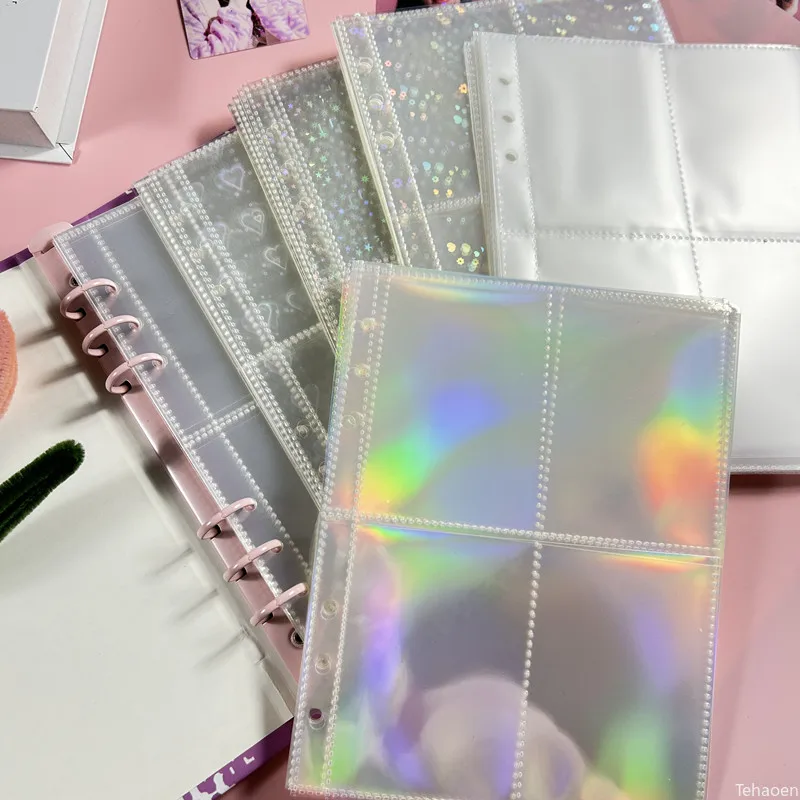 Trading Card Binder - สมุดใส่การ์ดรูปภาพแบบใส 1-4 ช่อง แผ่นด้านในแบบหลายช่องใส่การ์ด ซองใส่การ์ดป้องกันรอยขีดข่วน สำหรับสะสมการ์ดไอดอล