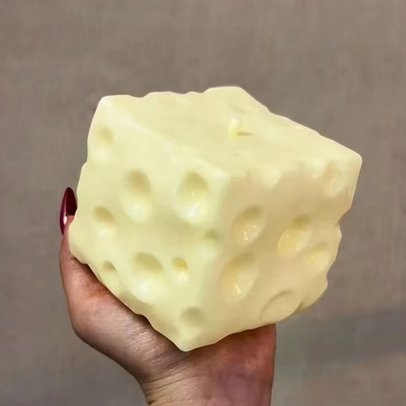 Fidget Cube Original - ◑ ลูกบอลบีบชีสจัมโบ้ รูปทรงชีสขนาดใหญ่ บีบได้ ไม่เด้ง ของเล่นฟิดเจ็ต