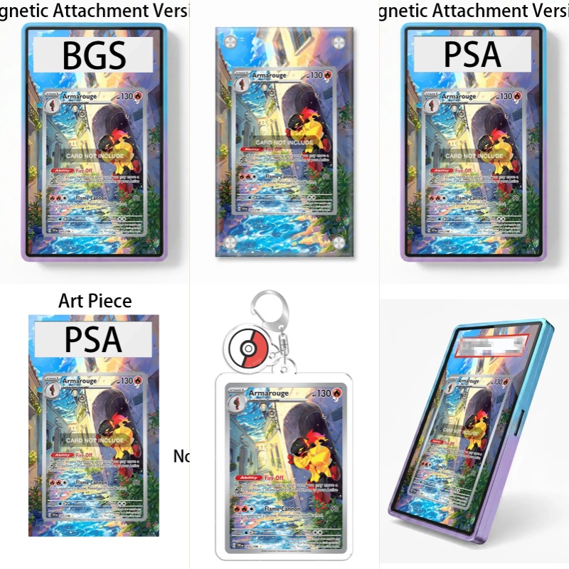 Display Case Acrylic - กล่องอะคริลิคใส่การ์ดโปเกมอน TCG Armarouge ลายอนิเมะ สำหรับนักสะสม ของขวัญแฟนคลับ