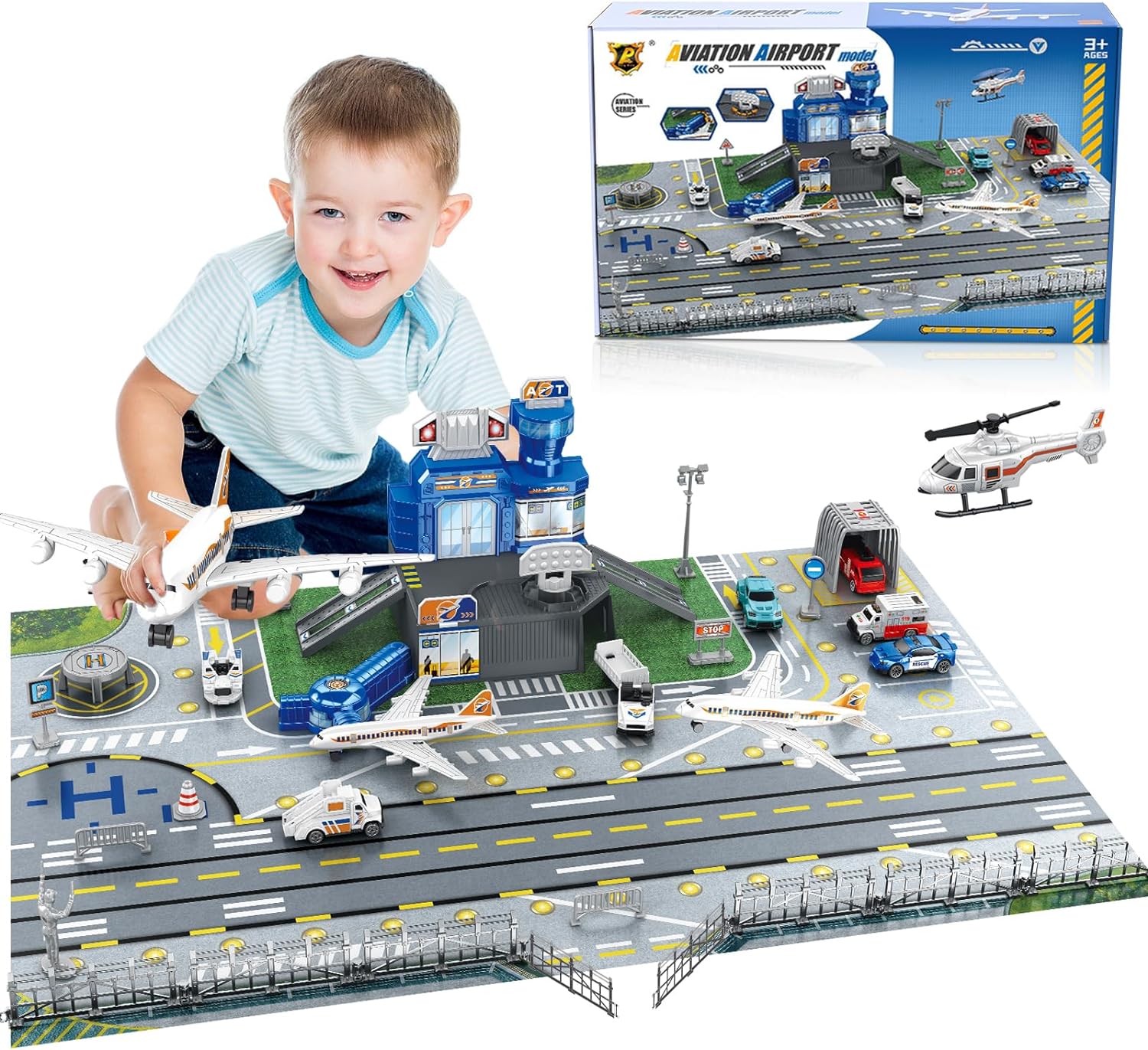 ชุดของเล่นฉากสนามบินสำหรับเด็ก - Model Airplane Plastic บทวิจารณ์และราคา
