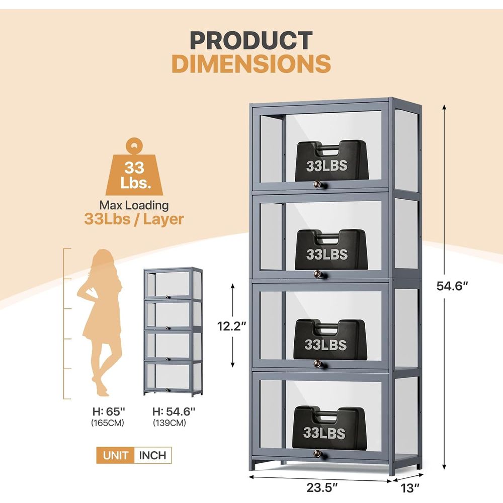 ตู้โชว์อะคริลิค 4 ชั้น สำหรับข - Display Case Acrylic บทวิจารณ์และราคา