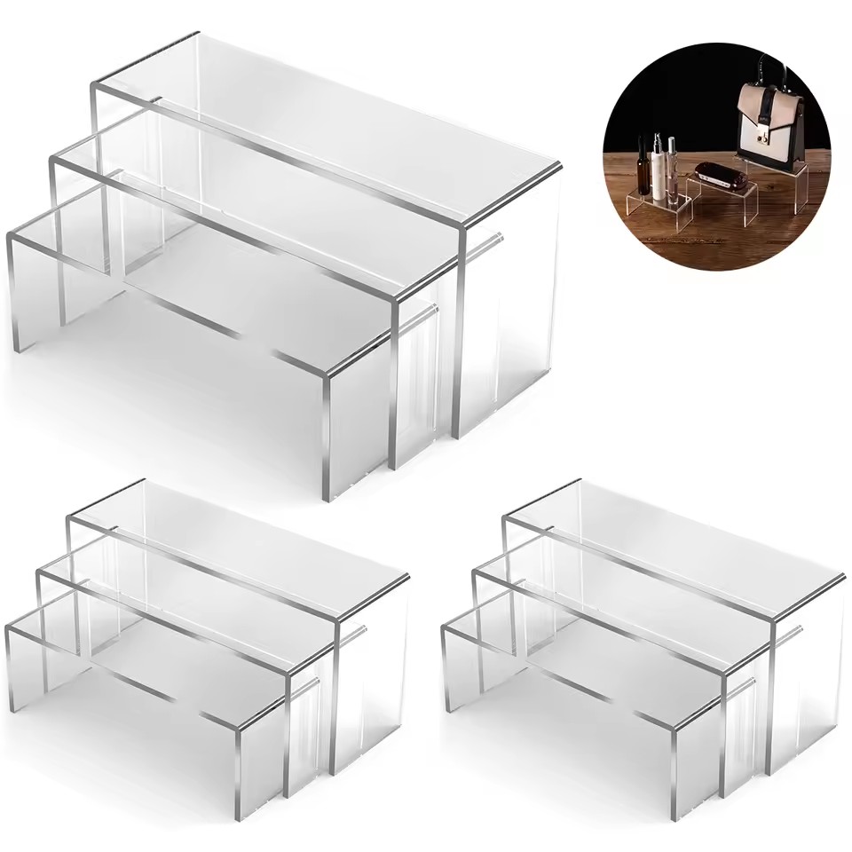 3/6/9/12 PC อะคริลิคใสขาตั้งจอ - Display Risers Set บทวิจารณ์และราคา