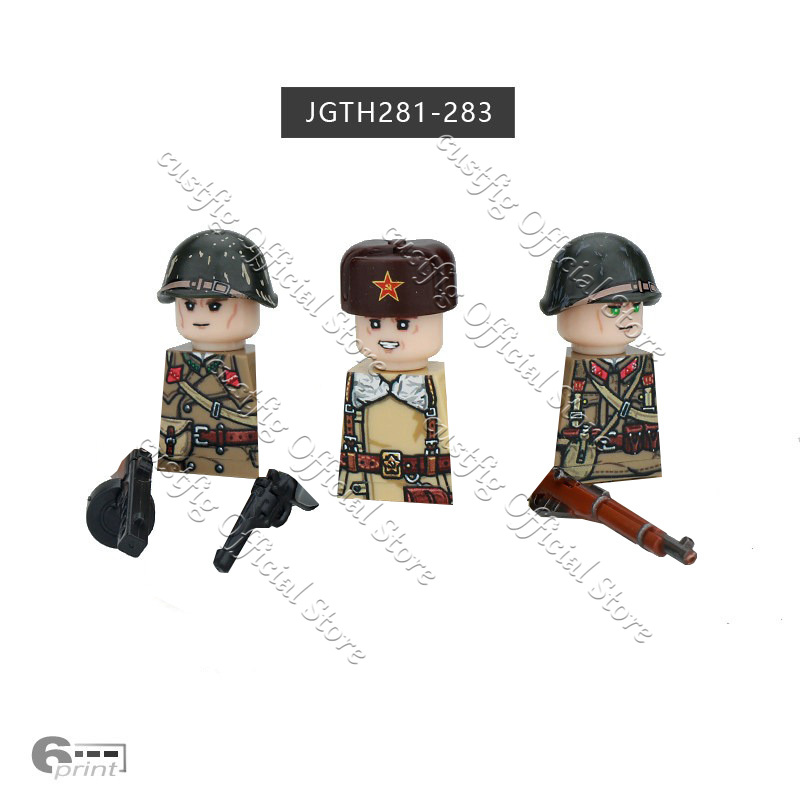 ตัวต่อทหารโซเวียต MOC ทหารบก ก - Lego Minifigure Holder บทวิจารณ์และราคา