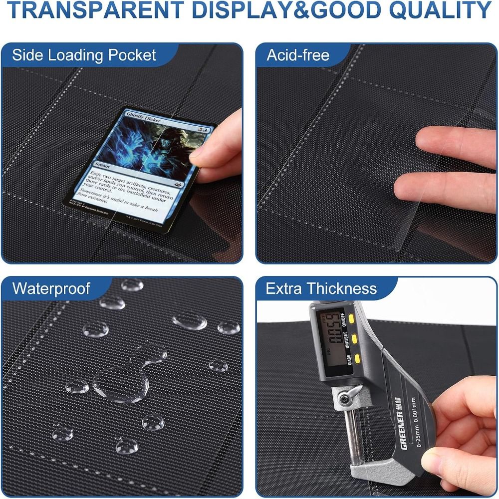 10 ชิ้น แผ่นใส่การ์ดสะสมขนาด A - Trading Card Binder บทวิจารณ์และราคา