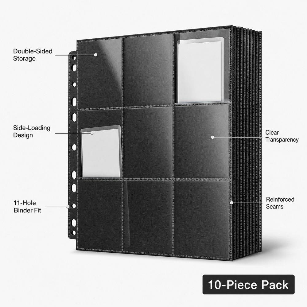10 ชิ้น แผ่นใส่การ์ดสะสมขนาด A - Trading Card Binder บทวิจารณ์และราคา