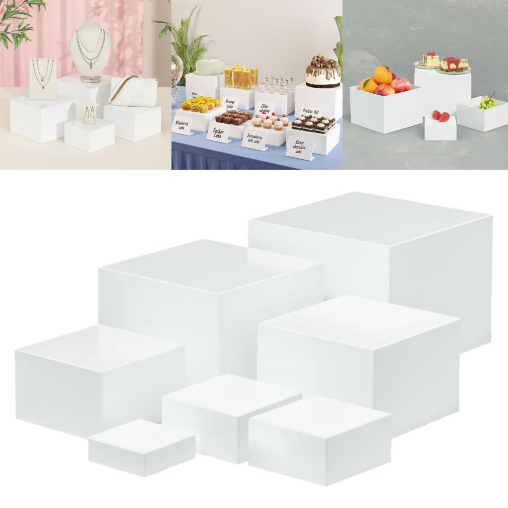7 ชิ้นอะคริลิค Cube กล่อง Rise - Display Risers Set บทวิจารณ์และราคา