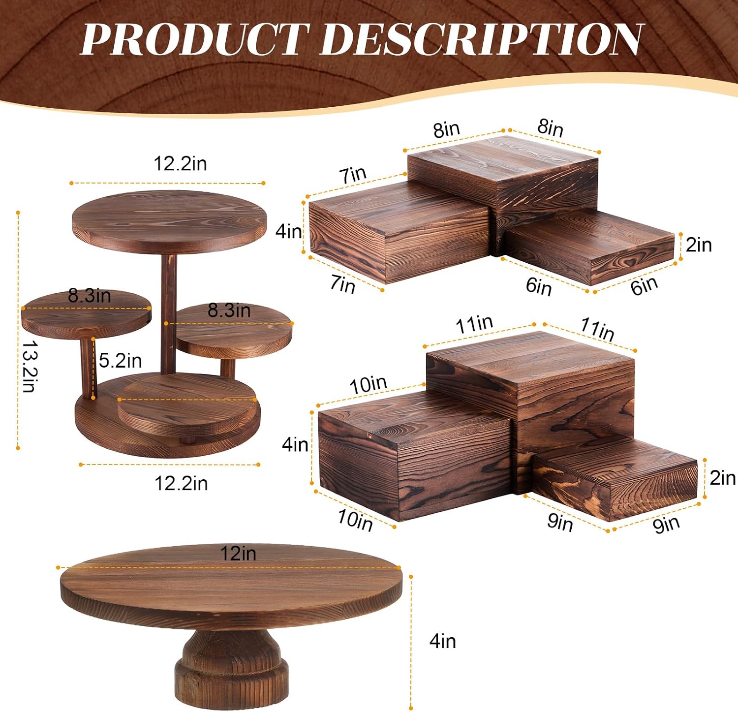 ชุดแท่นวางคัพเค้กทรงกลม 4 ชั้น - Display Risers Set บทวิจารณ์และราคา